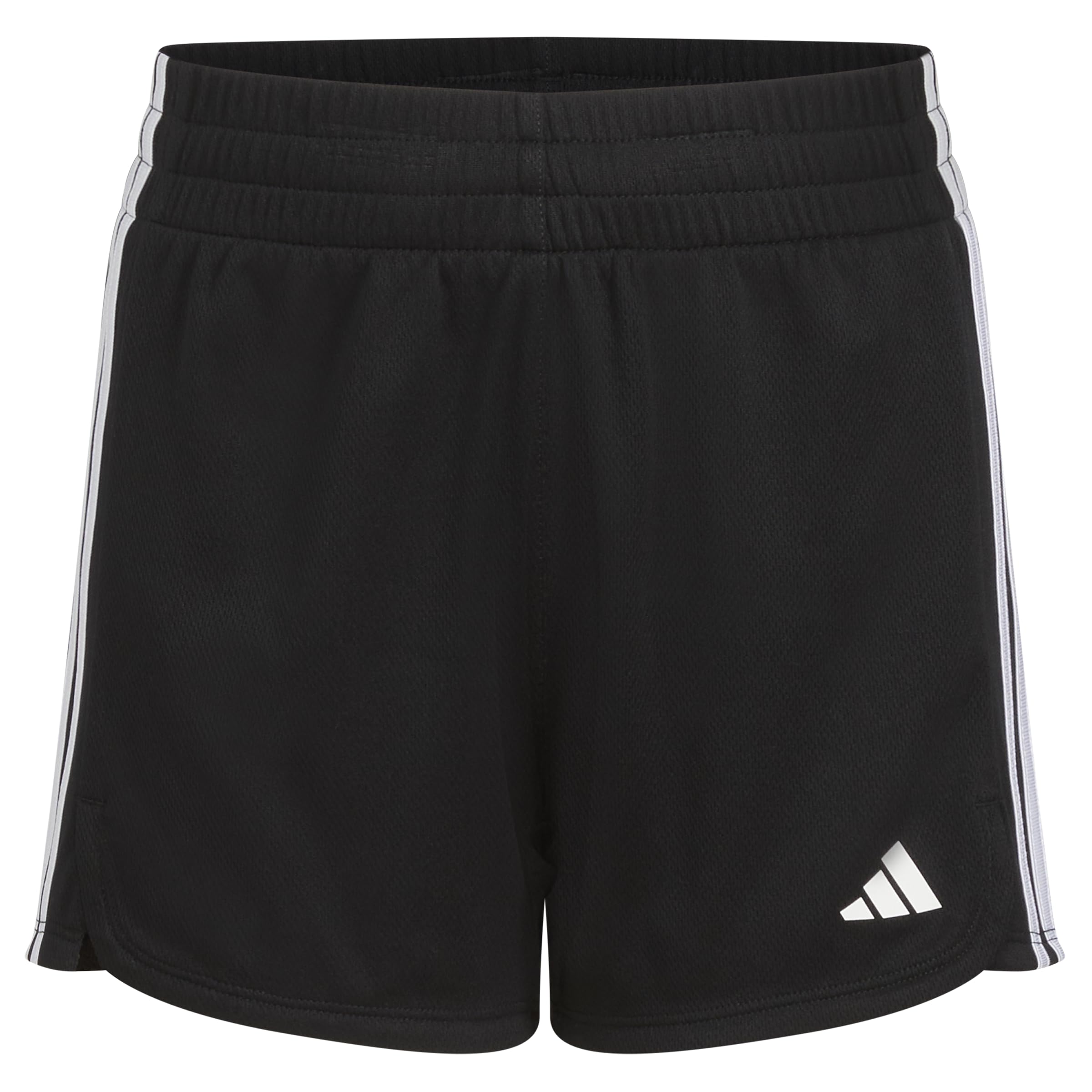 Shorts Femininos Grandes De Malha De 3 Listras Da Adidas, Pretos