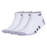 Meias Almofadadas Adidas Low Cut Para Homens, 3 Pares Branca/cinza, Gg