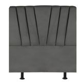 Cabeceira Estofada Cama Box Solteiro 100 Cm Malu Suede