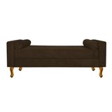 Recamier Baú Félix Solteiro 100cm Suede Marrom