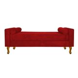 Recamier Baú Félix Casal 140cm Suede Vermelho