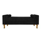 Recamier Baú Félix Casal 140cm Suede Preto