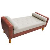 Recamier Félix Queen Size 160cm Corano Nozes E Linho Bege