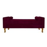 Recamier Baú Félix King Size 195cm Suede Bordô