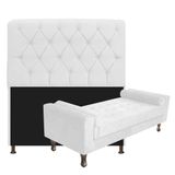 Kit Cabeceira Lady E Recamier Félix 160 Cm Queen Size Branco