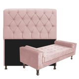Kit Cabeceira Lady Recamier Félix 90cm Solteiro Rosê