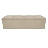 Calçadeira Munique 160 Cm Queen Size Suede Bege - Doce Sonho Móveis
