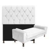 Kit Cabeceira Lady E Recamier Félix Casal Suede Branco