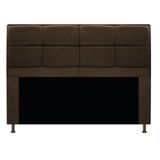 Cabeceira E Calçadeira Munique 140 Cm Casal Suede Marrom