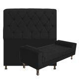 Kit Cabeceira Lady E Recamier Corano Preto