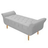 Recamier Ari 90 Cm Solteiro Suede Branco