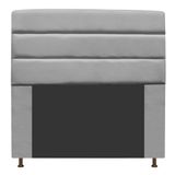 Cabeceira Estofada Turim 195cm King Size Suede Cinza