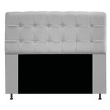 Cabeceira Estofada Mel 195cm King Size Suede Cinza