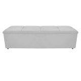 Calçadeira Munique 160 Cm Queen Size Corano Branco - Doce Sonho Móveis