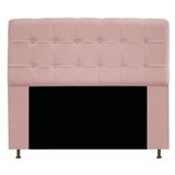 Cabeceira Estofada Mel 195cm King Size Suede Rosê