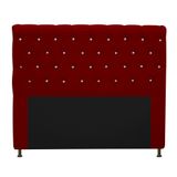 Cabeceira Estofada Cristal 195cm King Size Bordô Adj Decor