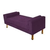 Recamier Baú Félix Casal 140cm Suede Roxo Doce Sonho Móveis