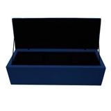 Calçadeira Copenhague 195 Cm King Size Suede Azul Marinho