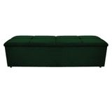 Calçadeira Munique 160 Cm Queen Size Suede Verde - Doce Sonho Móveis