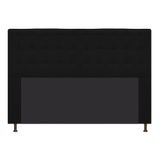 Cabeceira Estofada Dama 195 Cm King Size Com Botonê Preto