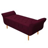 Recamier Estofado Ari 100 Cm Solteiro Suede Bordô