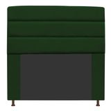 Cabeceira Estofada Turim 195cm King Size Suede Verde