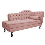 Recamier Diana 160cm Lado Esquerdo Suede Rosê