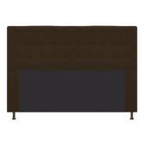 Cabeceira Estofada Dama 195 Cm King Size Com Botonê Marrom