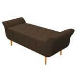 Recamier Ari 90 Cm Solteiro Suede Marrom