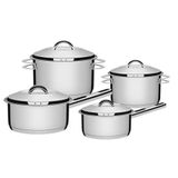 Jogo De Panelas Tramontina Aço Inox Com Fundo Triplo 4 Peças