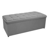 Calçadeira Copenhague 160 Cm Queen Size Suede Cinza