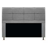 Cabeceira E Calçadeira Munique 140 Cm Casal Corano Cinza