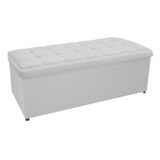 Calçadeira Copenhague 160 Cm Queen Size Suede Branco