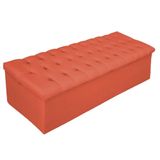 Calçadeira Baú Estofada Mel 195 Cm King Size Suede Terracota