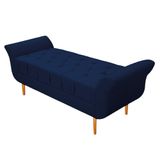 Recamier Estofado Ari 195cm King Size Suede Azul Marinho