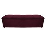 Calçadeira Munique 195 Cm King Size Suede Bordô
