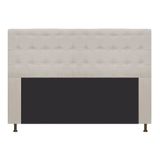 Cabeceira Estofada Dama 160 Cm Queen Size Bege