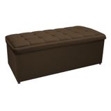 Calçadeira Copenhague 140 Cm Casal Suede Marrom