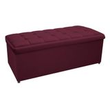 Calçadeira Copenhague 195 Cm King Size Suede Bordô