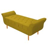 Recamier Estofado Ari 140 Cm Casal Suede Amarelo Doce Sonho