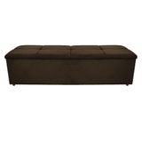 Calçadeira Munique 195 Cm King Size Suede Marrom