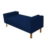 Recamier Baú Félix Casal 140cm Suede Azul Marinho Doce Sonho