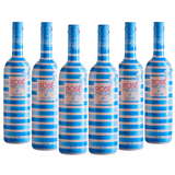 Kit 6 Unidades Vinho Francês Rose Piscine Stripes 750ml