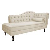 Recamier Diana 160cm Lado Esquerdo Suede Bege Doce Sonho