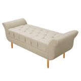 Recamier Estofado Ari 140cm Casal Corano Bege