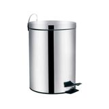 Lixeira Ágata Redonda Inox 5l Pedal E Cesto Removível Mor