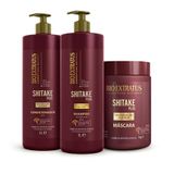 Kit Bio Extratus Shitake Plus Shampoo + Cond + Máscara 1l/kg