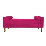 Recamier Baú Félix Queen Size 160cm Suede Pink