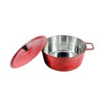 Caçarola Fundido Tampa 30cm Vermelho