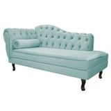 Recamier 185cm Lado Direito Azul Tiffany Doce Sonho Móveis
